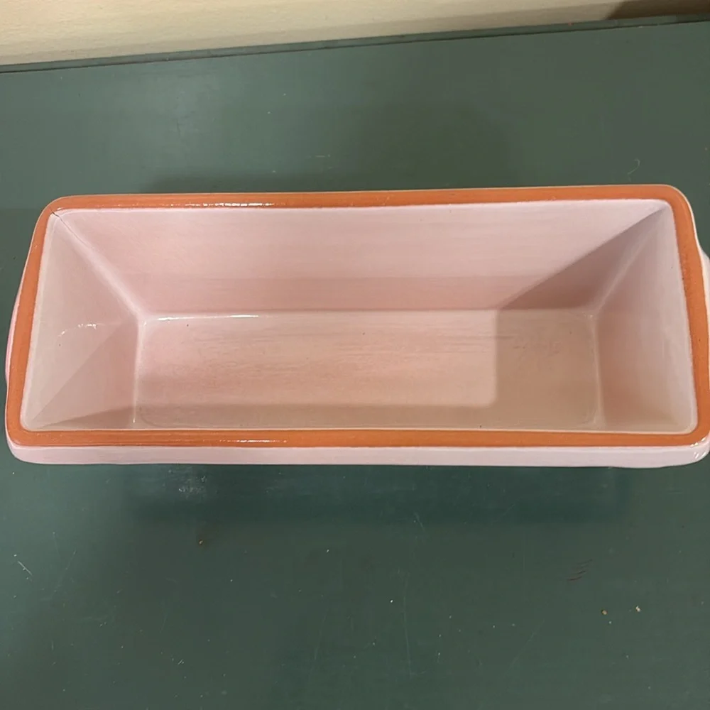 Emile Henry Pink Loaf Ceramic Baking Dish.